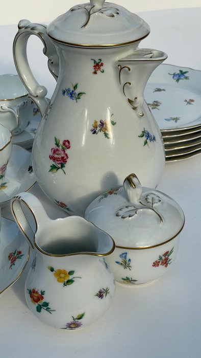 Hutschenreuther - Kaffesæt til 6 (21) - MiRABELL - Porcelæn - Mirabelle