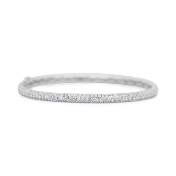 Armbånd - 18 kraat Hvidguld -  3.95ct. tw. Diamant (Natur) - Super Sparkles