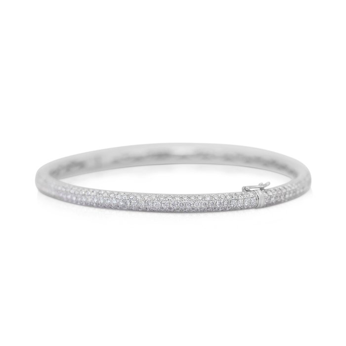 Armbånd - 18 kraat Hvidguld -  3.95ct. tw. Diamant (Natur) - Super Sparkles