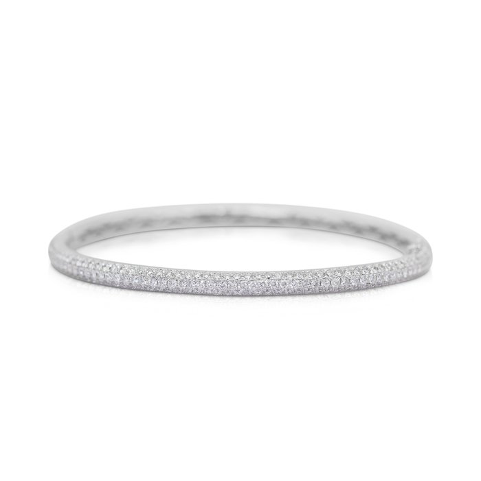 Armbånd - 18 kraat Hvidguld -  3.95ct. tw. Diamant (Natur) - Super Sparkles