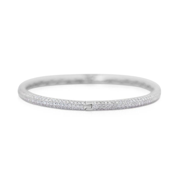 Armbånd - 18 kraat Hvidguld -  3.95ct. tw. Diamant (Natur) - Super Sparkles