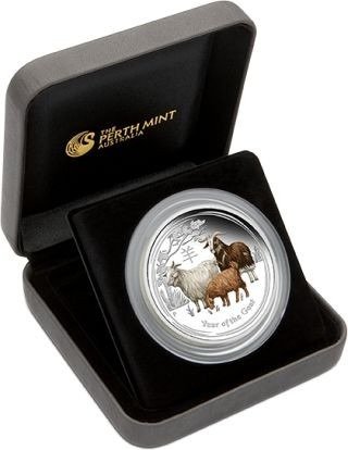 Australien. 2 Dollars 2015 Year of the Goat, 2 Oz (.999)