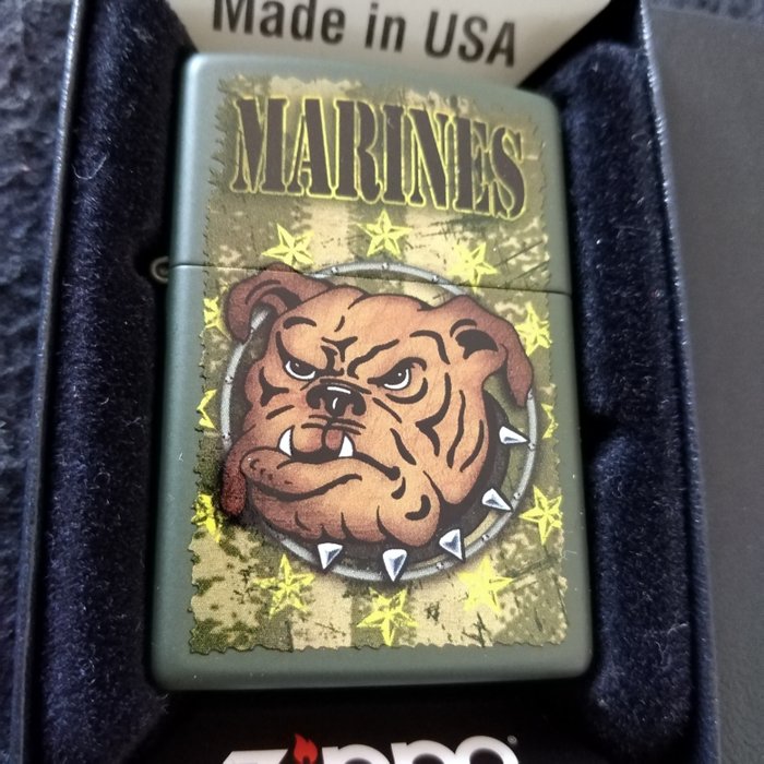 Zippo - US MARINES CORPS - "PITBULL" - US Navy - Collectible windproof lighter - new - Lommelighter - Stål (rustfrit)