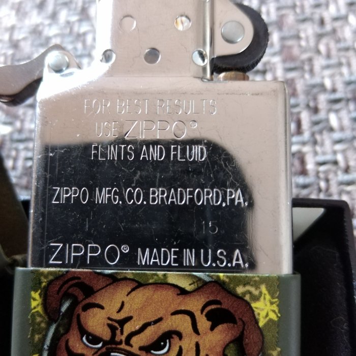 Zippo - US MARINES CORPS - "PITBULL" - US Navy - Collectible windproof lighter - new - Lommelighter - Stål (rustfrit)