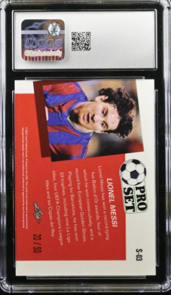 2021 Leaf Metal Lionel Messi #S-03 - Purple /50 CGC 10 - 1 Graded card