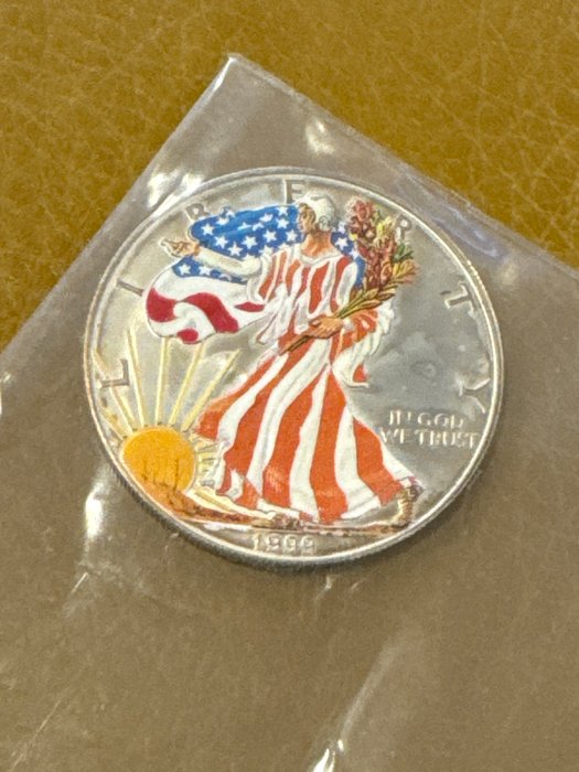 Förenta staterna. 1 Dollar 1999 American Eagle 'Vierjahreszeiten'- Sommer, 1 Oz (.999)  (Ingen mindstepris)