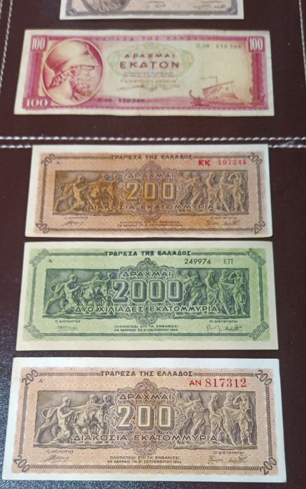 Grækenland. - 19 Banknotes - Various Dates  (Ingen mindstepris)