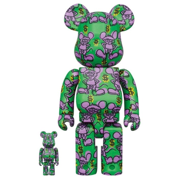 Medicom Toy Be@rbrick - 400%  100% Bearbrick set - Keith Haring v11