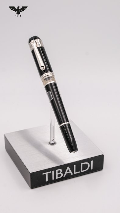 Tibaldi - Excelsa - Black  Palladium Trims + 18K Gold Nib (Limited Edition/618) - Fyldepen