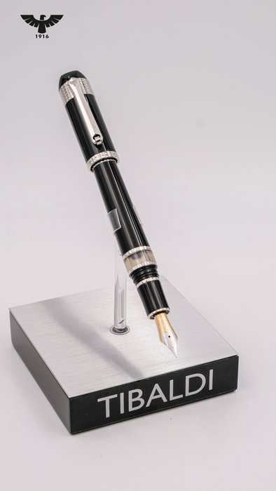 Tibaldi - Excelsa - Black  Palladium Trims + 18K Gold Nib (Limited Edition/618) - Fyldepen