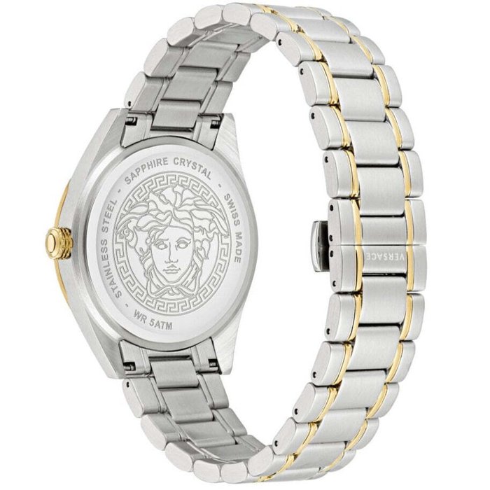 Versace - V-Code Blue Silver Watch - Brand New - Ingen mindstepris - VE6A00523 - Mænd - 2011-nu