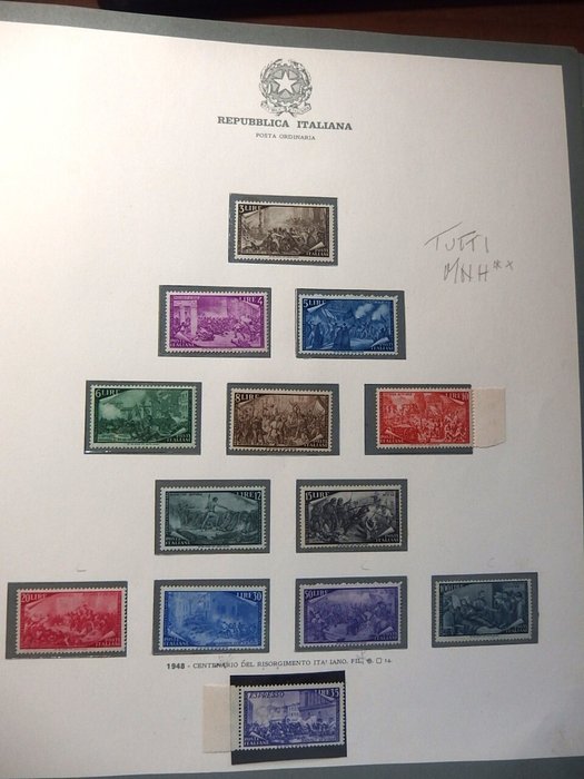 Italienske Republik 1946/1951 - Udvalg af serie kpl Ny MNH** (få MLH*-værdier)