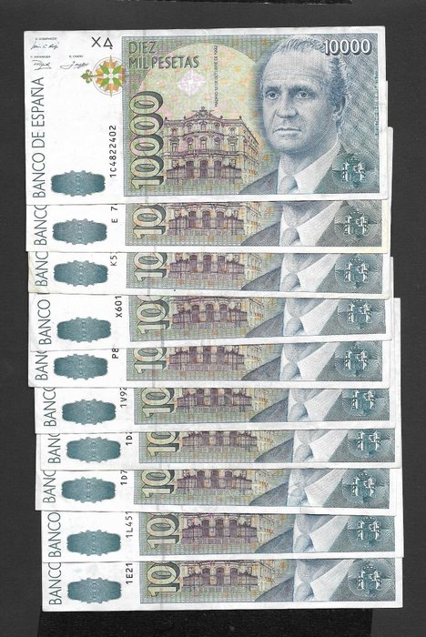 Spanien - 10 x 10000 Pesetas 1992 - Pick 166 -