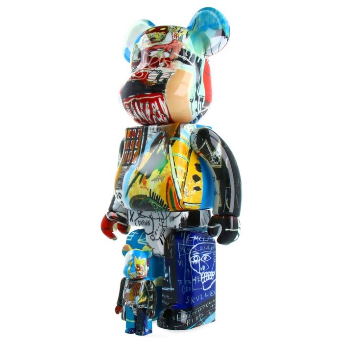 Medicom Toy Be@rbrick - 400%  100% Bearbrick Set - Jean-Michel Basquiat (BWWT 3)