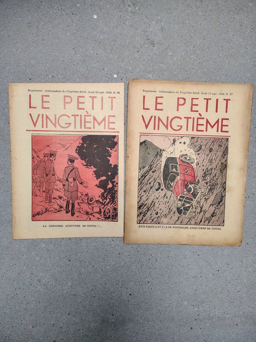 Le Petit Vingtième Nr 37 + 38 - Les nouvelles aventures de Tintin et de Milou - 2 Magasiner - 1936