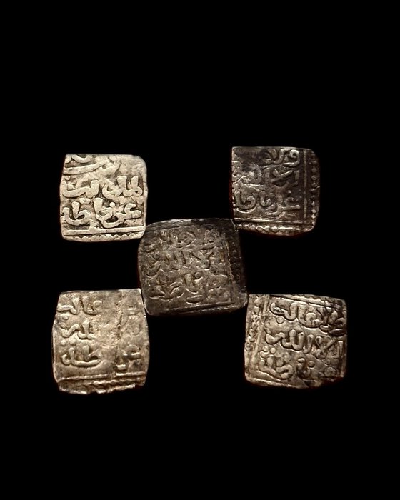 Al-Andalus - Almohaderne. Lot of 5 Coins 524-558  (Ingen mindstepris)