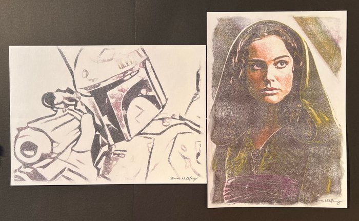 Wildfang Emma - 2 Original colour drawing - Star Wars - Padme Amidala "Natalie Portman" / Zielender