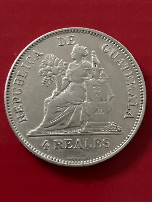 Guatamala. 4 Reales 1894H  (Ingen mindstepris)