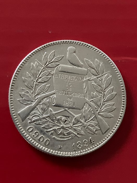 Guatamala. 4 Reales 1894H  (Ingen mindstepris)