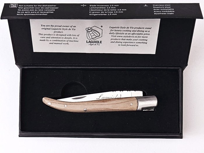 Laguiole - Pocket Knife - Maple Wood - style de - Lommekniv