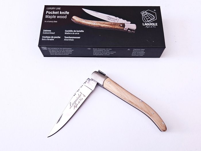 Laguiole - Pocket Knife - Maple Wood - style de - Lommekniv