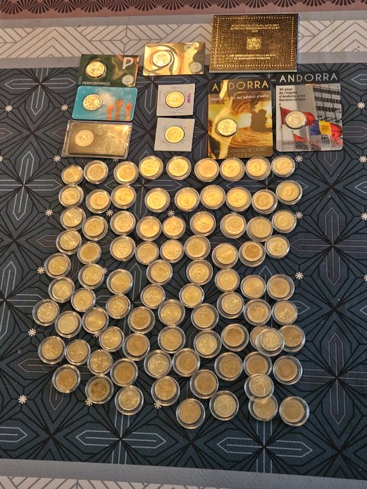 Europa. 2 Euro Various Years (90 monnaies)