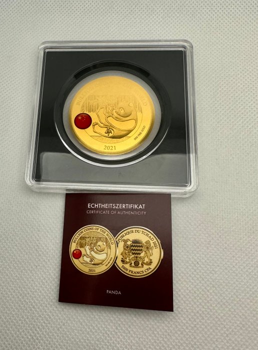 Tchad 5000 Francs Panda  oro  1/200 Oz (999)  (Ingen mindstepris)