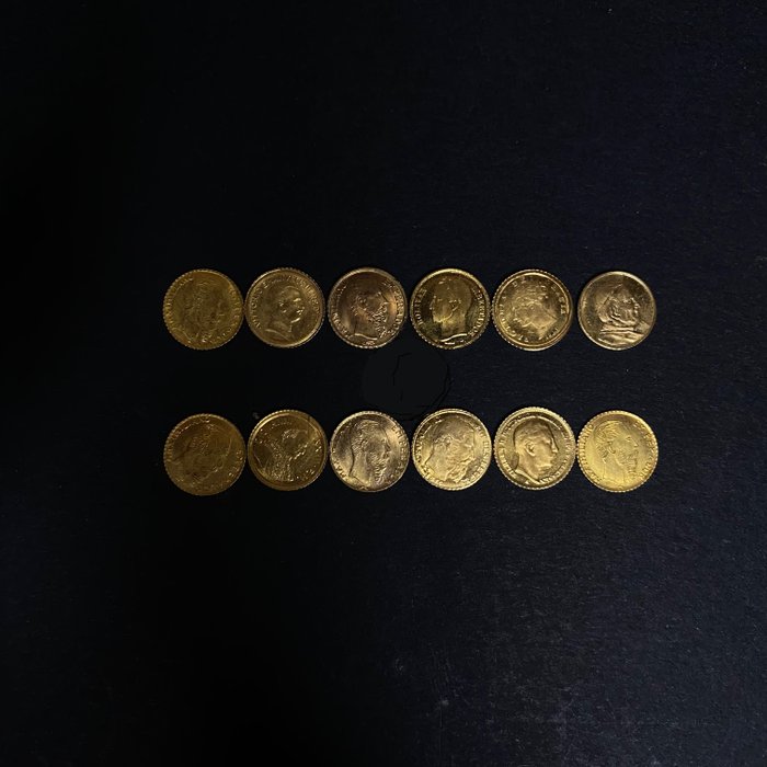 Verden. “Smallest World Gold Coins” (12 pieces)  (Ingen mindstepris)