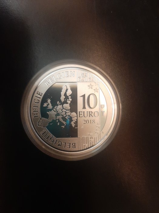 Belgien. 10 Euro 2018 "Jacques Brel" Proof  (Ingen mindstepris)