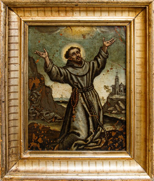 Scuola italiana (XVII) - San Francesco riceve le stigmate