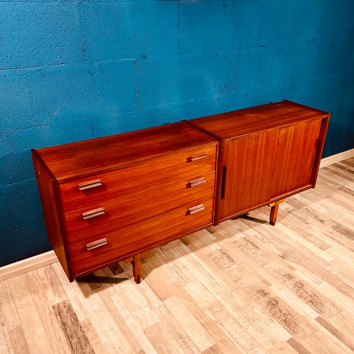 Credenza - Teak træ - Skænk af teaktræ