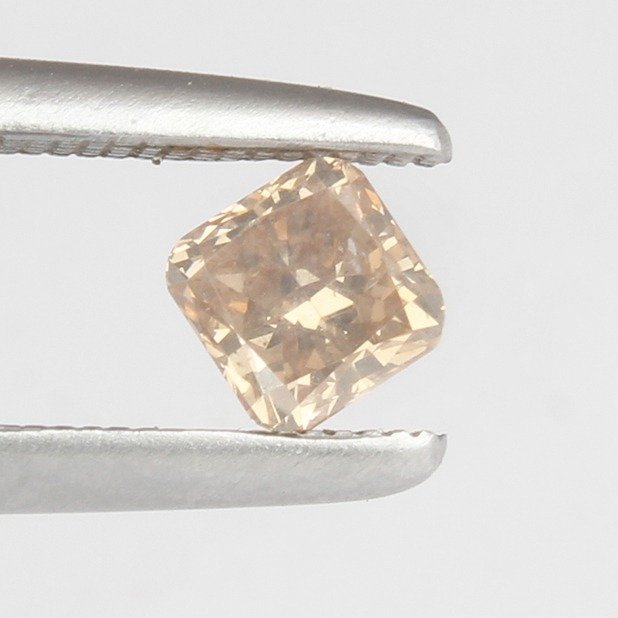 1 pcs Diamant  (Natur)  - 054 ct - Kvadrat - I1 - International Gemological Institute (IGI) - Brun