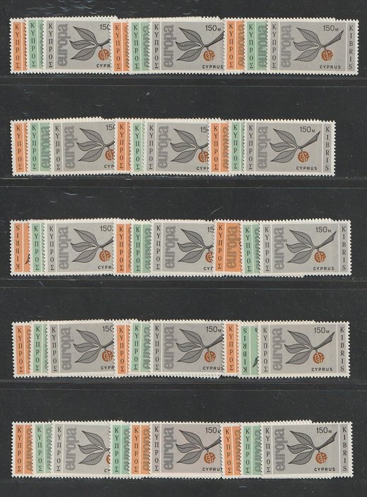 Cypern 1965 - Kultur - Yvert 250/252  15 complete sets