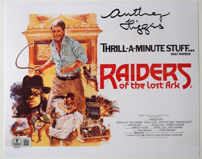 Indiana Jones - Anthony Higgins (Gobler) - Autograph, Photo With Beckett COA