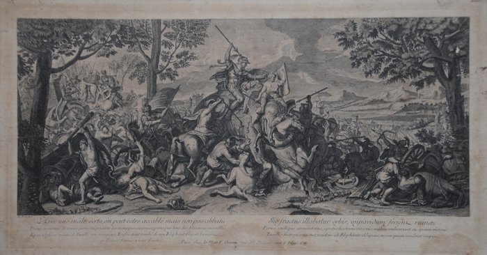 Jean Audran (1667-1756), after Charles Le Brun (1619-1690) - The Battle of Hydaspes