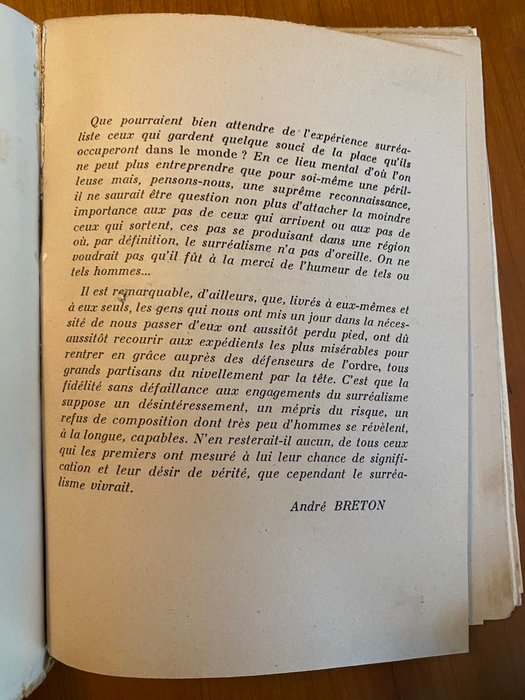 A. Breton, M. Marien, B. Péret, L. Malet, C. Dotremont, N. Arnaud../V. Brauner, A. Breton, S. Dali, - Le surréalisme encore et toujours - 1943