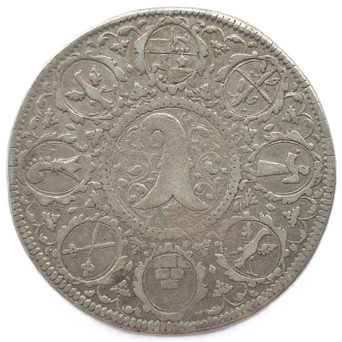 Schweiz, Basel. 1/2 Taler. 1/2 Thaler (taler) 18. Jahrhundert (ohne Jahr, um 1720) - BASILEA, Wertangabe in einem Oval - rare