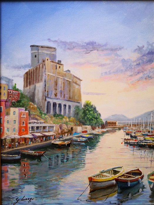 Giuseppe Luongo (1948) - Barche dei Pescatori a Lerici (Liguria)