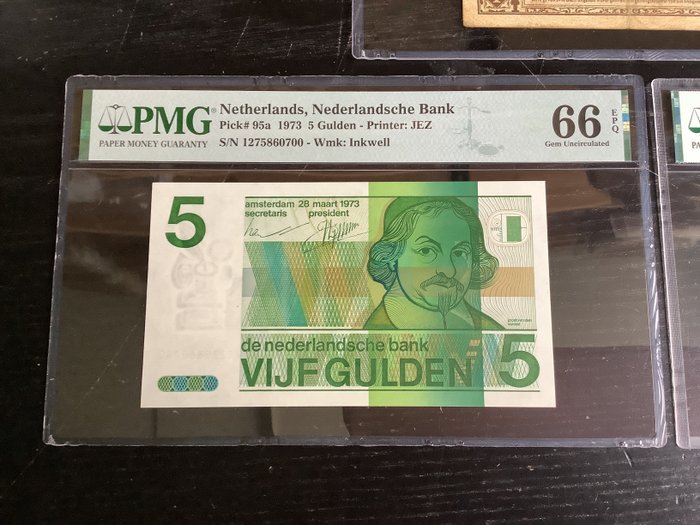 Holland. - 1, 5 and 10 Gulden - various dates - Pick 10, 91b, 95a  (Ingen mindstepris)