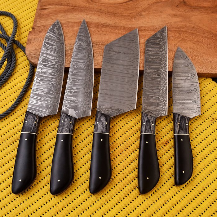 Køkkenkniv - Chef's knife - Pakka træ og sort g 10 - Nordamerika