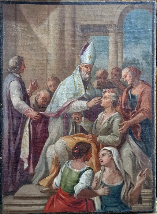 Scuola italiana, XVII-XVIII - La guarigione di San Biagio