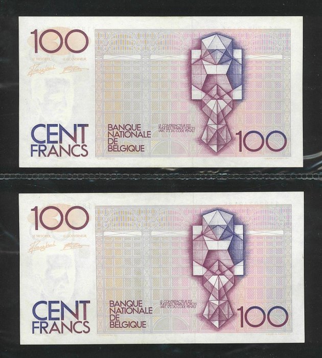 Belgien. - 9 banknotes - various dates  (Ingen mindstepris)