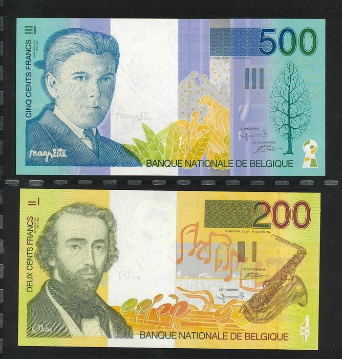 Belgien. - 9 banknotes - various dates  (Ingen mindstepris)