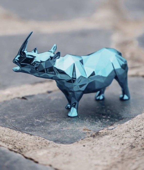 Richard Orlinski (1966) - Rhino Spirit (Azur Edition)