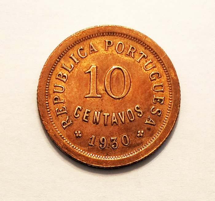 Portugal. Republic. 10 Centavos - 1930 - Muito Rara