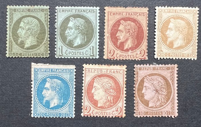 Frankrig 1862/1875 - Klassisk Frankrig Napoleon og Ceres nye 2570 - Yvert Tellier 19-25-26-28A-29B-51-54