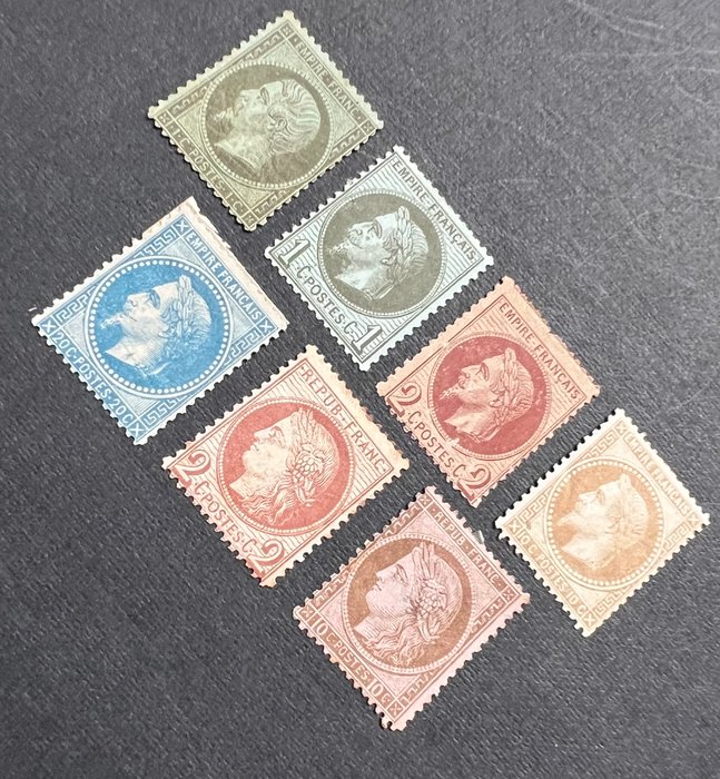 Frankrig 1862/1875 - Klassisk Frankrig Napoleon og Ceres nye 2570 - Yvert Tellier 19-25-26-28A-29B-51-54