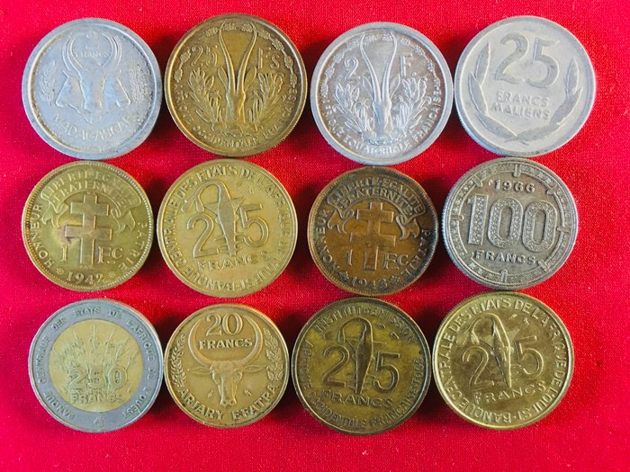 Afrika. Lot de 64 monnaies de différents pays  (Ingen mindstepris)