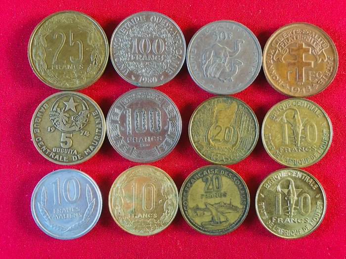 Afrika. Lot de 64 monnaies de différents pays  (Ingen mindstepris)