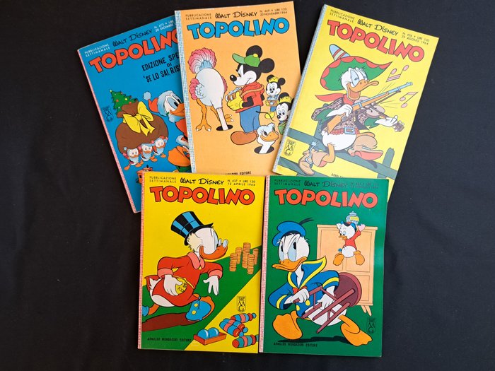 Topolino - Libretto 1964 Da Magazzino - 5 Comic - Første udgave